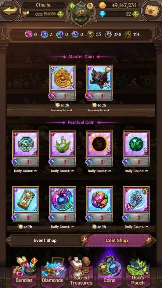 The Seven Deadly Sins: Grand Cross Accounts Endgame ASIA | 2.4M GP |3 LR+7 UR|LR Elizabeth 1/6 |UR Mesis 5/6,Menor 3/6,DKM 9