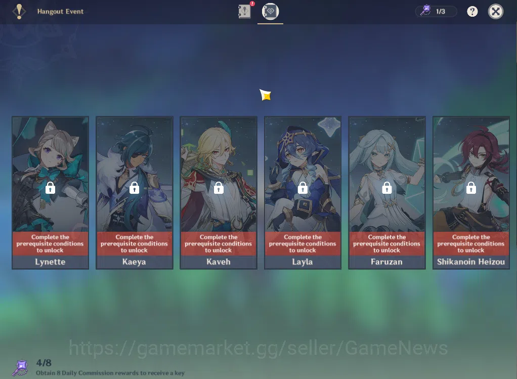 Genshin Impact Accounts ASIA|AR31|Starter|1Limited+16(*4Character)|Neuvill image 15