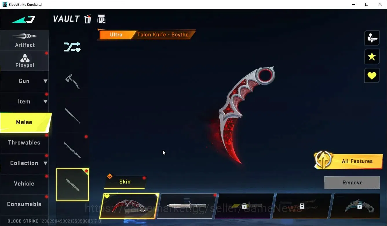 Blood Strike Accounts ASIA|ETERNAL DeAgle+MELEE TalonKnife,Collab TR FN2 image 12