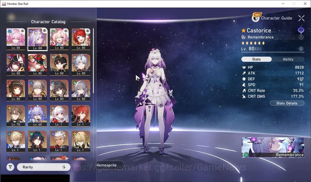 Honkai Star Rail Accounts Others Asia|TL 70|13 Limited|(Castorice,Cyrene,DH Terrae)+Sign Phainon,Hyacine,Archer,Tribbie,R 4