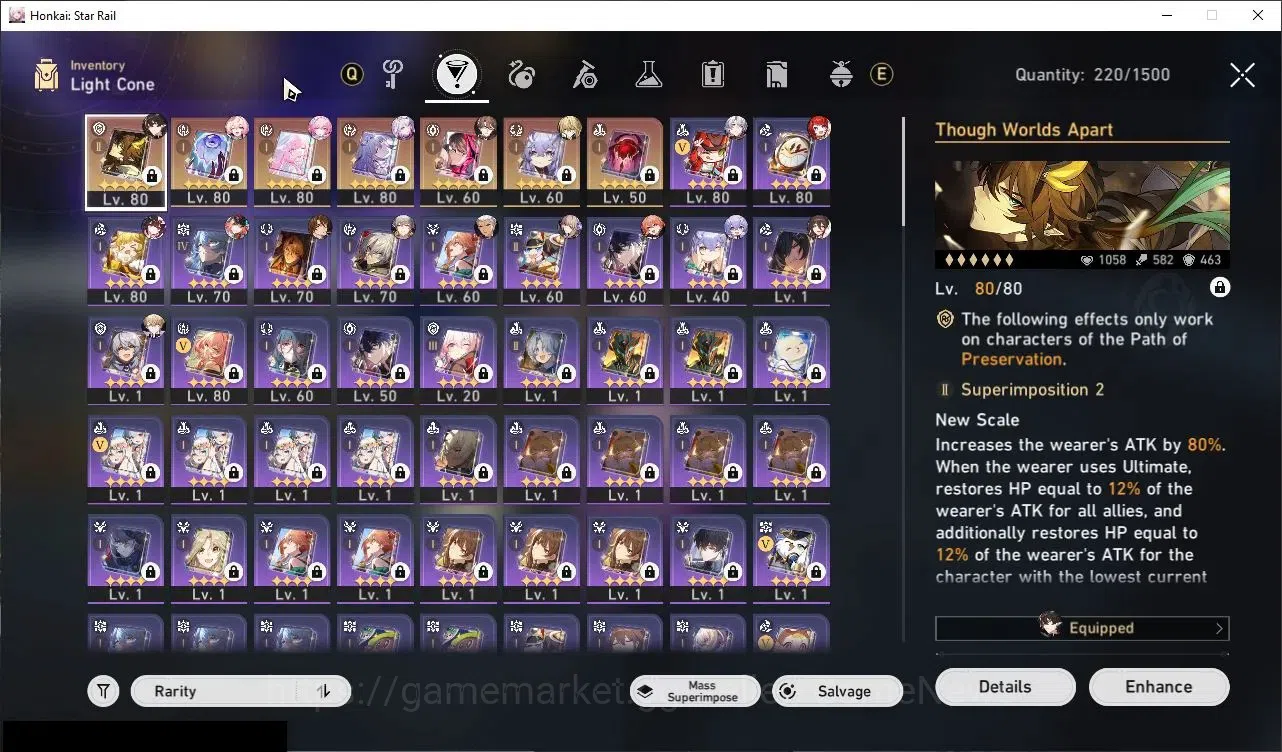 Honkai Star Rail Accounts Others Asia|TL 70|13 Limited|(Castorice,Cyrene,DH Terrae)+Sign Phainon,Hyacine,Archer,Tribbie,R 6