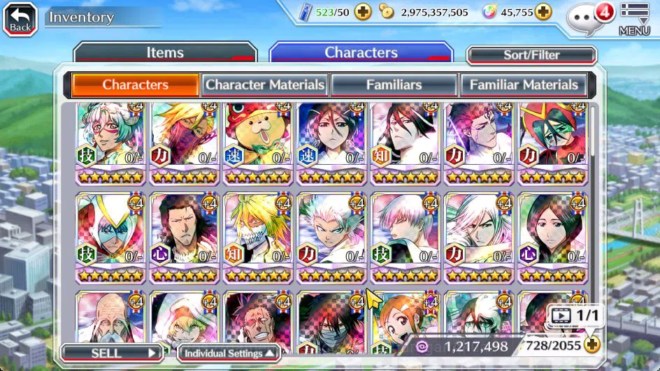 Bleach: Brave Souls Accounts Mid-Tier [GLOBAL]45K Orb|Rukia 10th Anniv,Halibel Cacao,Nelliel 5