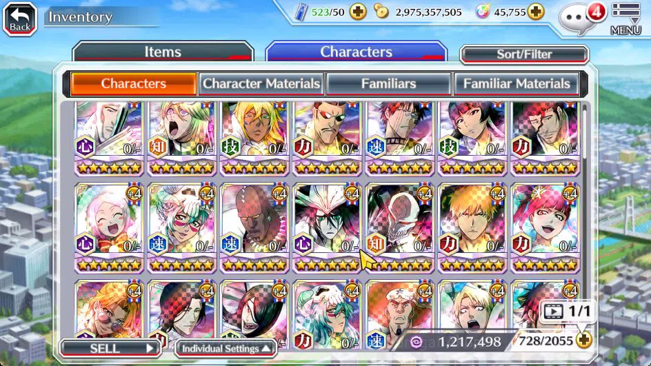 Bleach: Brave Souls Accounts Mid-Tier [GLOBAL]45K Orb|Rukia 10th Anniv,Halibel Cacao,Nelliel 6