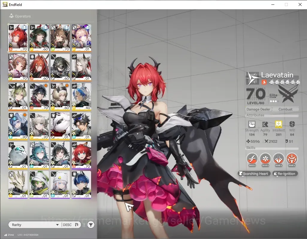 Arknights: Endfield Accounts ASIA|Lv 50|8 SSR 4 Limited + 9 (*6 Weapon)| Laevatain+Signature,Zhuang Fangyi,Gilberta,Liino 1