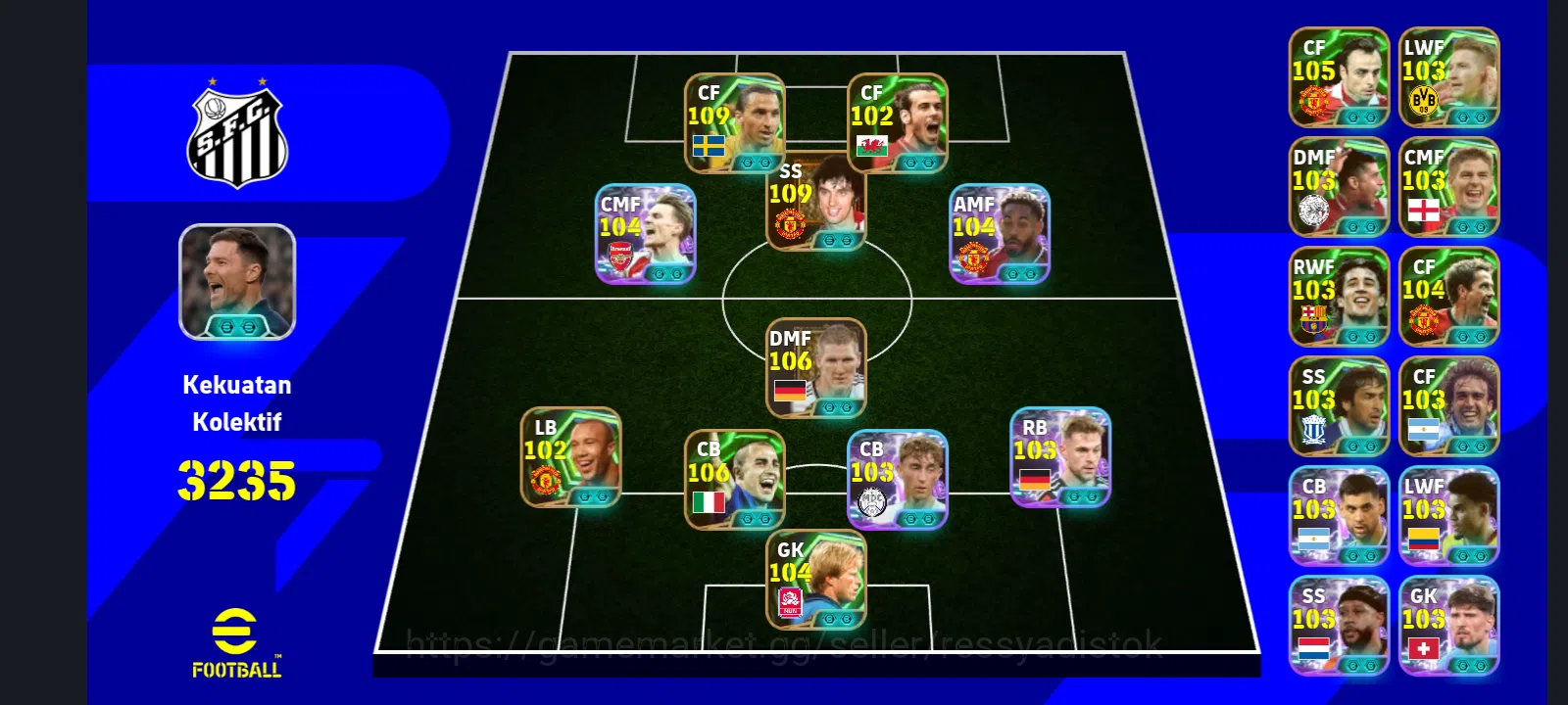 eFootball Accounts Legends & Iconic Players EFOOTBALL COLLECTIVE 3236+ | LEGEND G BEST, ZLATAN IBRAHIM, B SWEINSTEGER,F 1