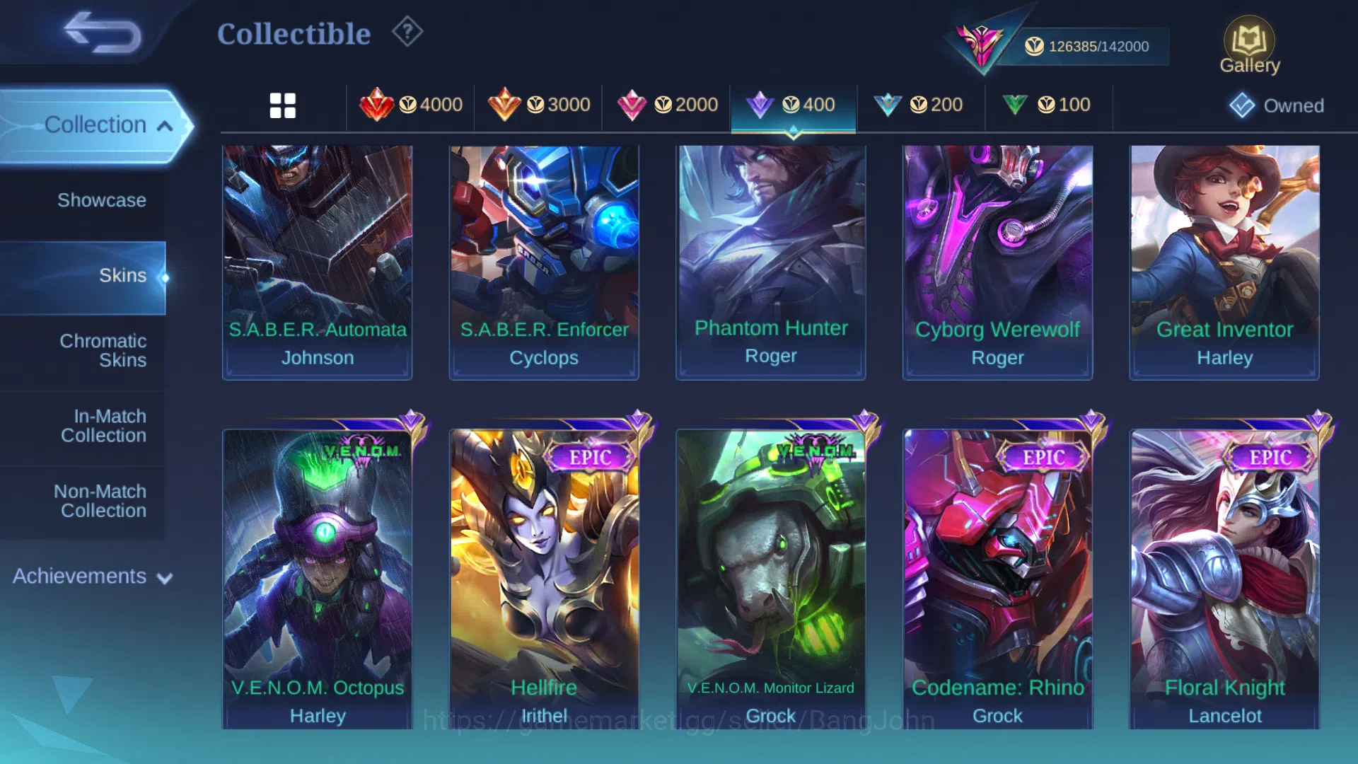 Mobile Legends: Bang Bang Accounts Hero 131 | Skin 428 | Akun Spek Gusion ( 2000 matc image 12