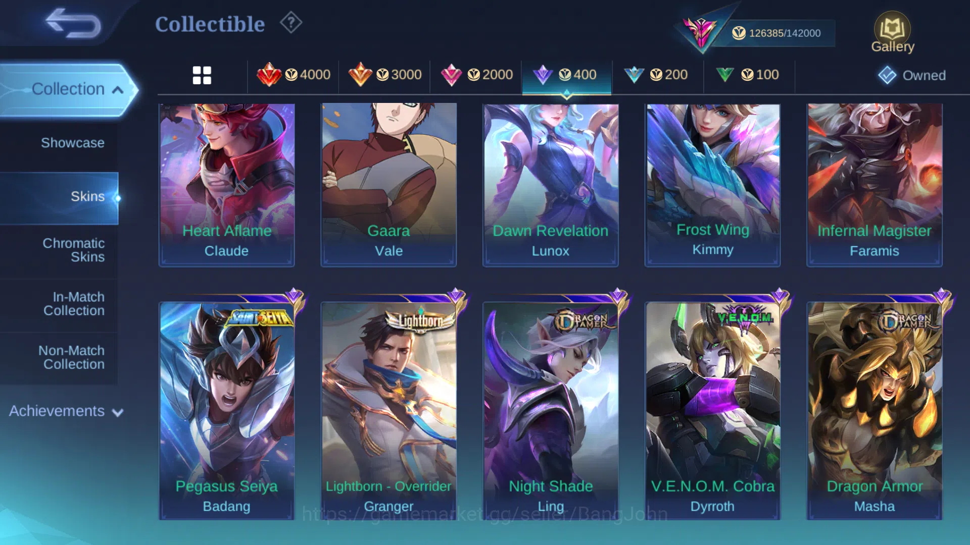 Mobile Legends: Bang Bang Accounts Hero 131 | Skin 428 | Akun Spek Gusion ( 2000 matc image 14