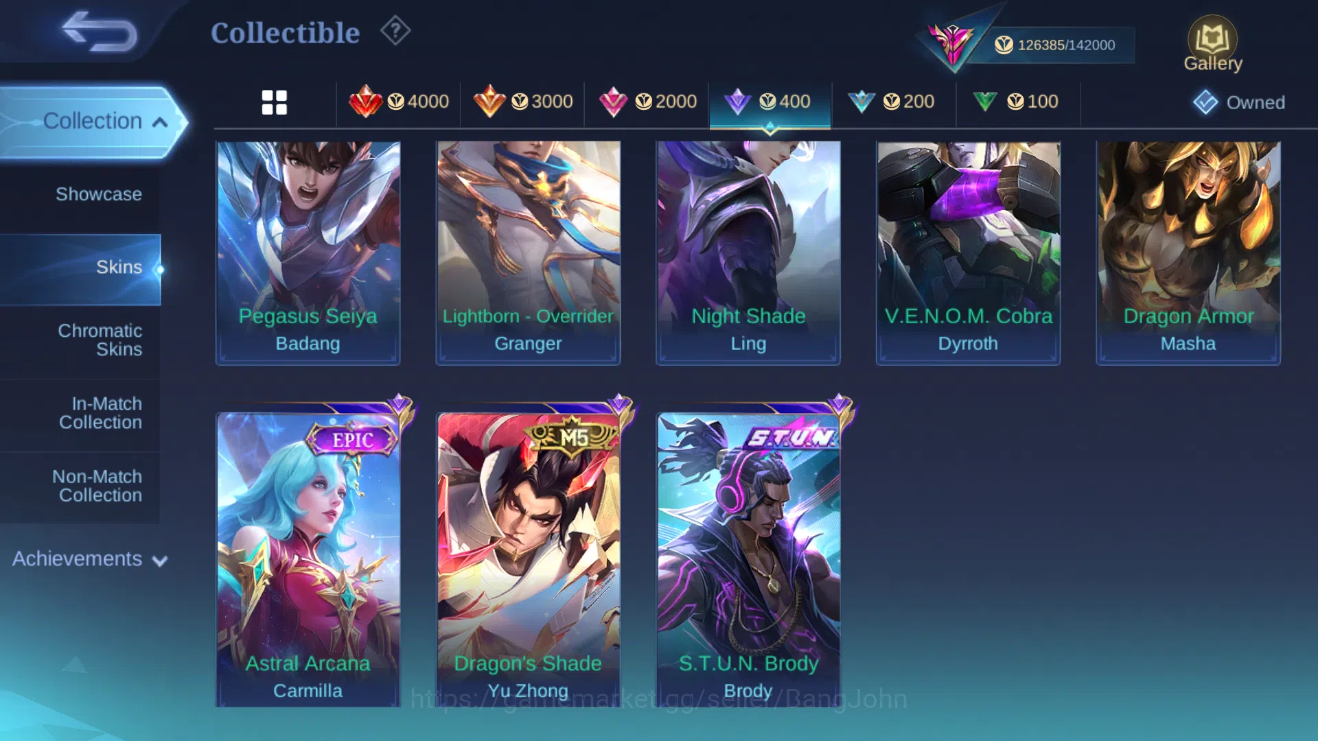 Mobile Legends: Bang Bang Accounts Hero 131 | Skin 428 | Akun Spek Gusion ( 2000 matc image 15