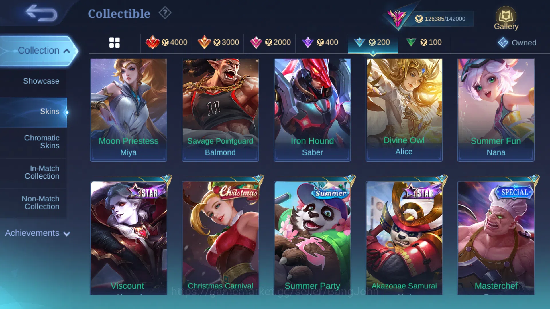 Mobile Legends: Bang Bang Accounts Hero 131 | Skin 428 | Akun Spek Gusion ( 2000 matc image 16