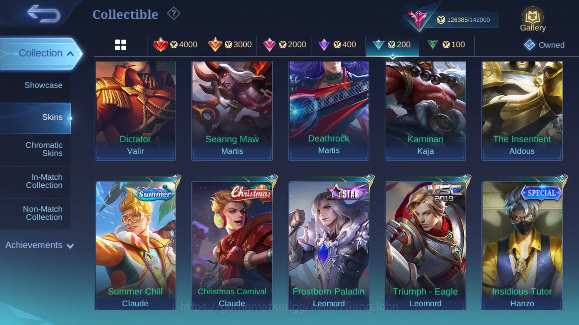 Mobile Legends: Bang Bang Accounts Hero 131 | Skin 428 | Akun Spek Gusion ( 2000 matc image 19
