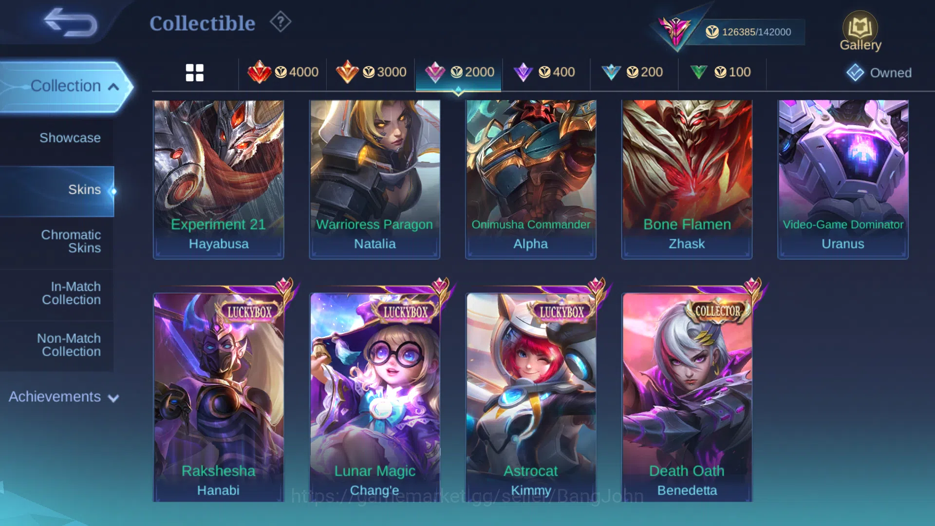 Mobile Legends: Bang Bang Accounts Hero 131 | Skin 428 | Akun Spek Gusion ( 2000 matc image 9