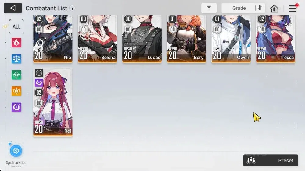Chaos Zero Nightmare Accounts GLOBAL Lv 37|5 SSR[Hugo+Sign,Tiphera,Mei Lin,Narja,Magna]|8 4