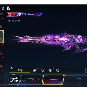 Blood Strike Accounts Rare Skin ASIA|EVO SVD Reaper Lv4|ETERNAL Uzi Star Chaser Lv2|Legendary SCAR Abyss,M4A1 Venom|Log