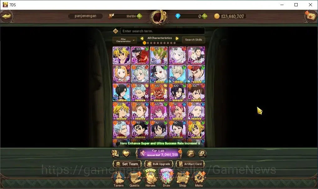 The Seven Deadly Sins: Grand Cross Accounts Asia|30 LS|3M CC|2 LR+4UR+Full Collab ReZero|Helbr image 6