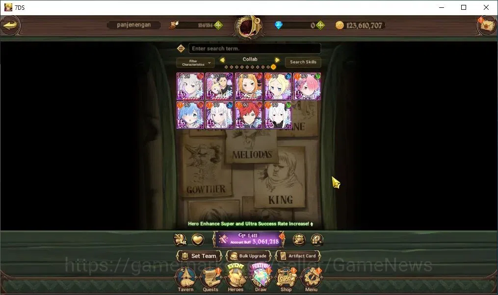 The Seven Deadly Sins: Grand Cross Accounts Asia|30 LS|3M CC|2 LR+4UR+Full Collab ReZero|Helbr image 7