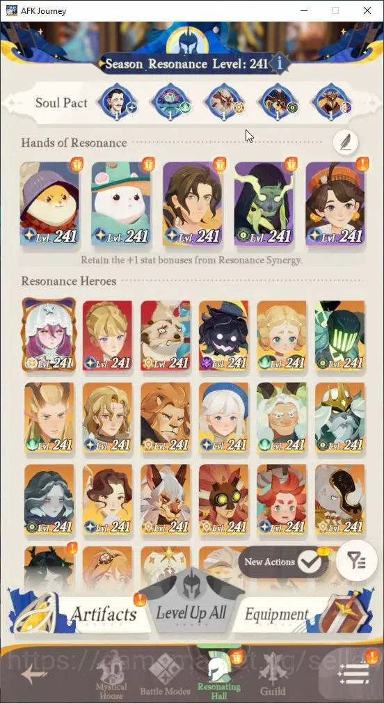 AFK Journey Accounts GLOBAL S455|5 Hero Selector|Supreme+ Aurora|2 Lege image 1