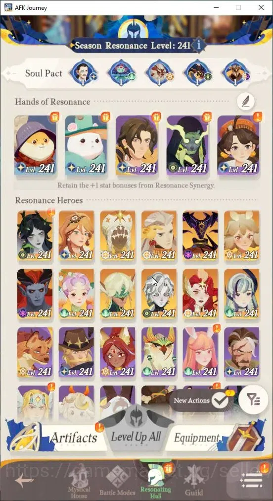 AFK Journey Accounts GLOBAL S455|5 Hero Selector|Supreme+ Aurora|2 Lege image 2