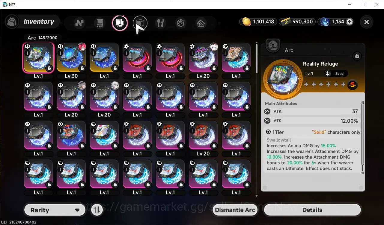 Neverness to Everness Accounts GLOBAL SEA|HL 16|TL 2|5 S-Class Chaos,Nanally,Jiuyuan,Sakiri,Fadia|1k Annulith|Skyrider 17