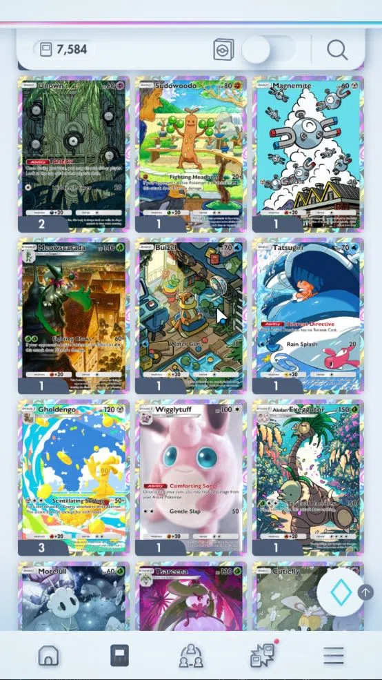 Pokémon TCG Pocket Accounts EN 7,5K Card|181 EX|4 Crown [Lunala,Arboliva,Metal image 10