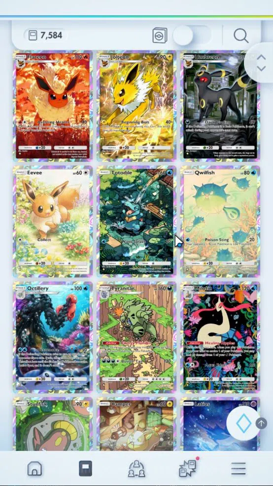 Pokémon TCG Pocket Accounts EN 7,5K Card|181 EX|4 Crown [Lunala,Arboliva,Metal image 12