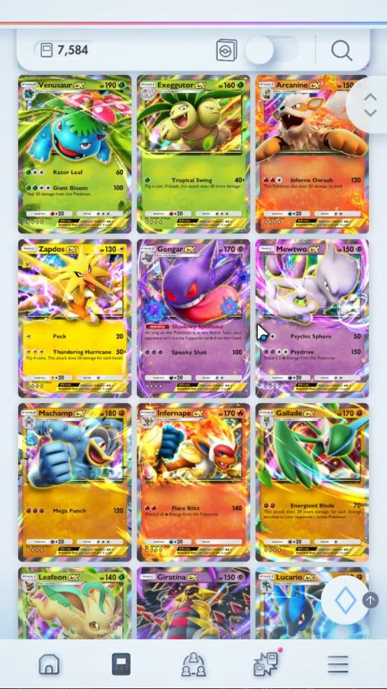 Pokémon TCG Pocket Accounts EN 7,5K Card|181 EX|4 Crown [Lunala,Arboliva,Metal image 18
