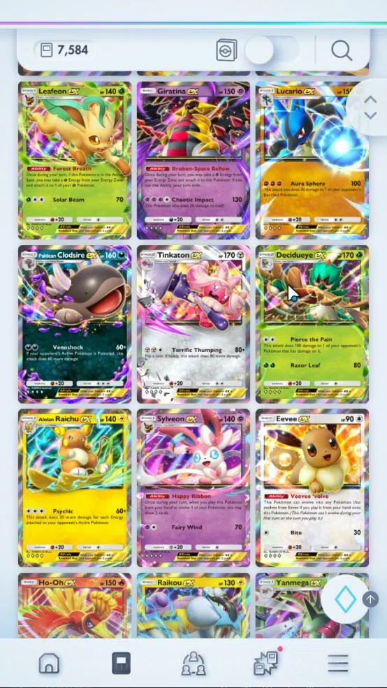 Pokémon TCG Pocket Accounts EN 7,5K Card|181 EX|4 Crown [Lunala,Arboliva,Metal image 19