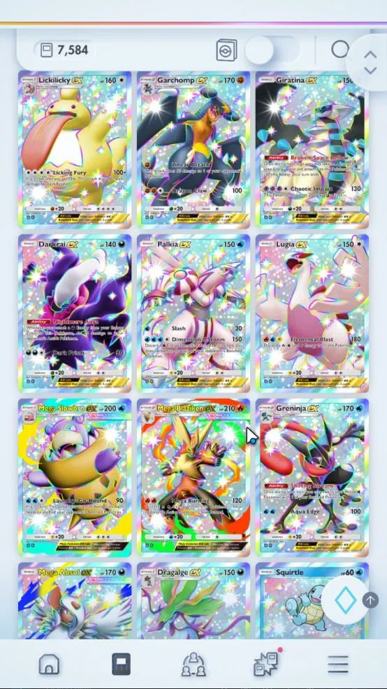 Pokémon TCG Pocket Accounts EN 7,5K Card|181 EX|4 Crown [Lunala,Arboliva,Metal image 2