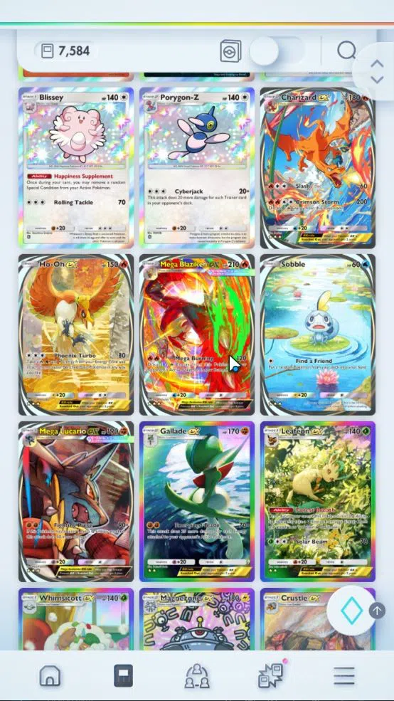 Pokémon TCG Pocket Accounts EN 7,5K Card|181 EX|4 Crown [Lunala,Arboliva,Metal image 5