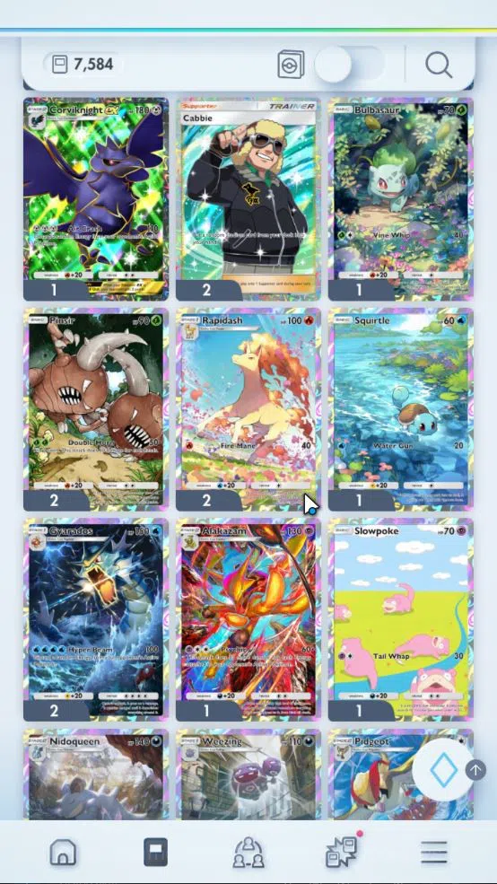 Pokémon TCG Pocket Accounts EN 7,5K Card|181 EX|4 Crown [Lunala,Arboliva,Metal image 8
