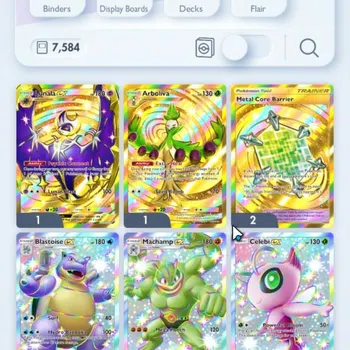 Pokémon TCG Pocket High-Level EN 7,5K Card|181 EX|4 Crown [Lunala,Arboliva,Metal image 1
