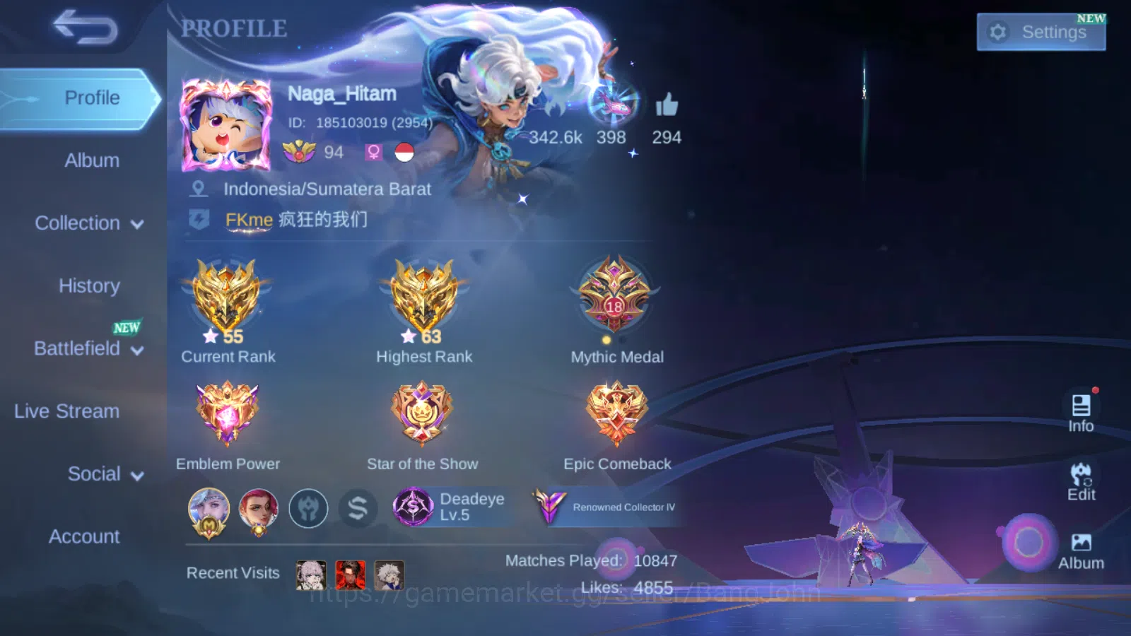 Hero 131,Skin 249 Luckybox Zilong ,Automic Miya ,Lunar Chang e ,Saber Freya ,Blazing Claude ,Blazing Esmeralda ,KOF Karina ,Collector Natalia ML722B Mobile Legends: Bang Bang Others Hero 131,Skin 249 Luckybox Zilong ,Automic Miya ,L image 1