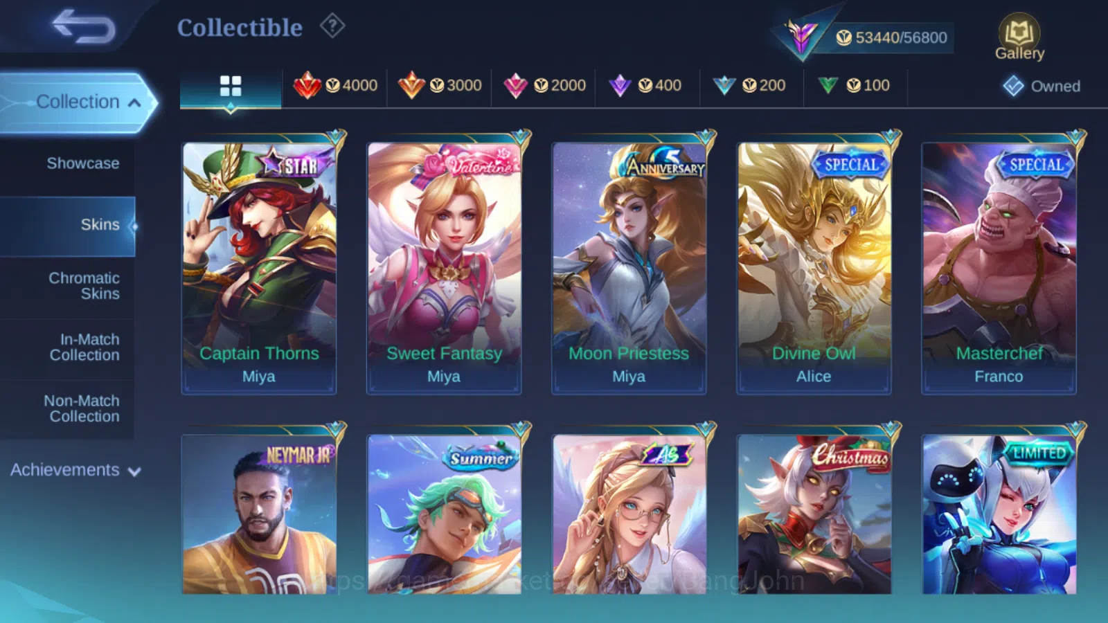 Mobile Legends: Bang Bang Accounts Others Hero 131,Skin 249 Luckybox Zilong ,Automic Miya ,Lunar Chang e ,Saber Freya 10