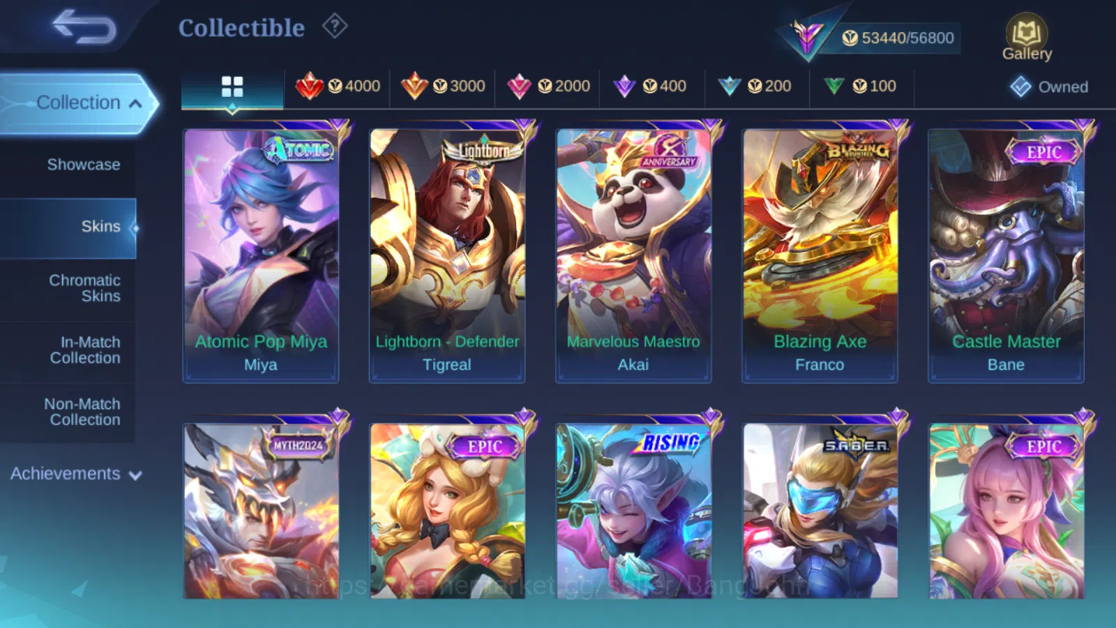 Mobile Legends: Bang Bang Accounts Others Hero 131,Skin 249 Luckybox Zilong ,Automic Miya ,Lunar Chang e ,Saber Freya 4