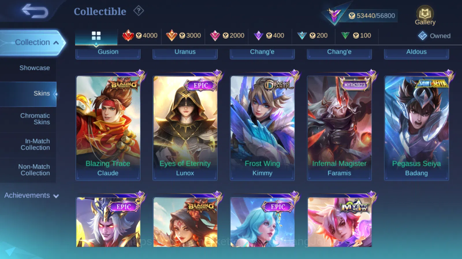 Mobile Legends: Bang Bang Accounts Others Hero 131,Skin 249 Luckybox Zilong ,Automic Miya ,Lunar Chang e ,Saber Freya 8