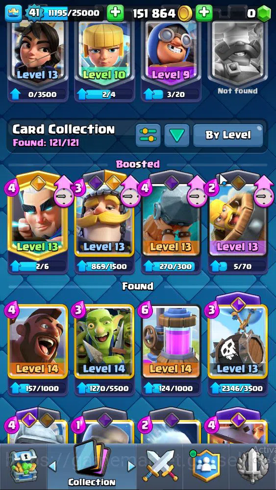 Clash Royale Accounts High-End Lv 44|Trophy 8840|KTL 14|Limit Skin|Total Card 121|2 HERO 13 EVO 8 Camps 21 Legend 33 Epic 30 13