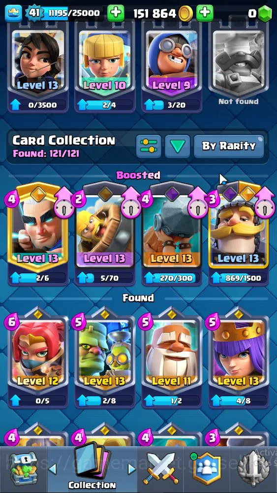 Clash Royale Accounts High-End Lv 44|Trophy 8840|KTL 14|Limit Skin|Total Card 121|2 HERO 13 EVO 8 Camps 21 Legend 33 Epic 30 14