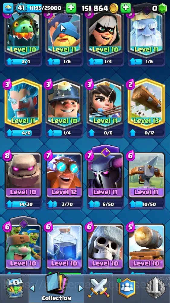 Clash Royale Accounts High-End Lv 44|Trophy 8840|KTL 14|Limit Skin|Total Card 121|2 HERO 13 EVO 8 Camps 21 Legend 33 Epic 30 16
