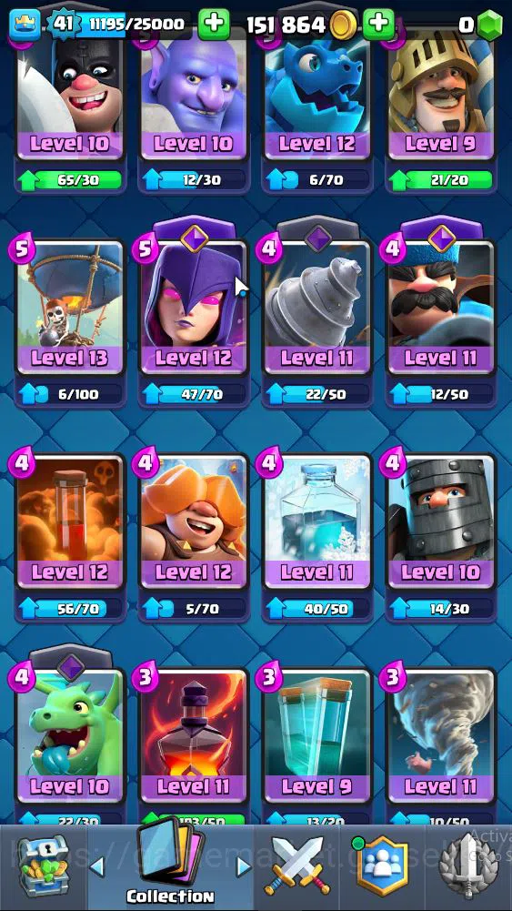 Clash Royale Accounts High-End Lv 44|Trophy 8840|KTL 14|Limit Skin|Total Card 121|2 HERO 13 EVO 8 Camps 21 Legend 33 Epic 30 17