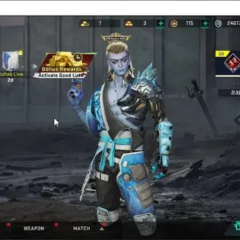 Blood Strike Accounts Collab Skin ASIA|ETERNAL MP7 Tidesong|Collab AOT,M4A1 Battle of Faith,Female Titan,TokRev MCX