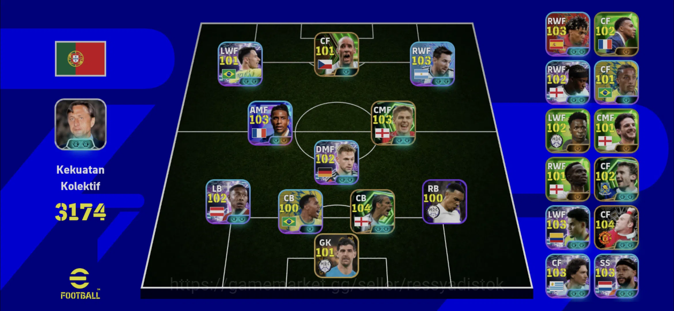 eFootball Accounts Legends & Iconic Players EFOOTBALL 2026 | EPIC J KOLLER,M OLISE NEW CARD,RIO FERDINAND,S GERARD,D 1