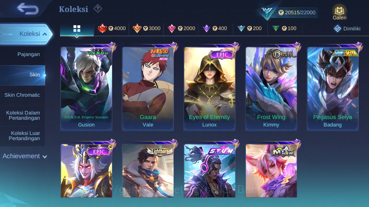 Mobile Legends: Bang Bang Accounts Hero 63 Skin 109 | Zodiac Lance | Stunt Brody | Li image 2