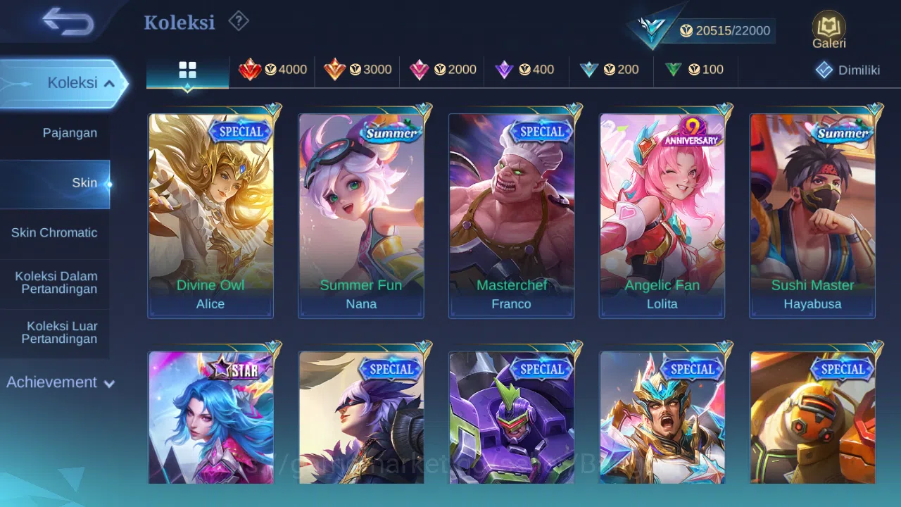 Mobile Legends: Bang Bang Accounts Hero 63 Skin 109 | Zodiac Lance | Stunt Brody | Li image 4
