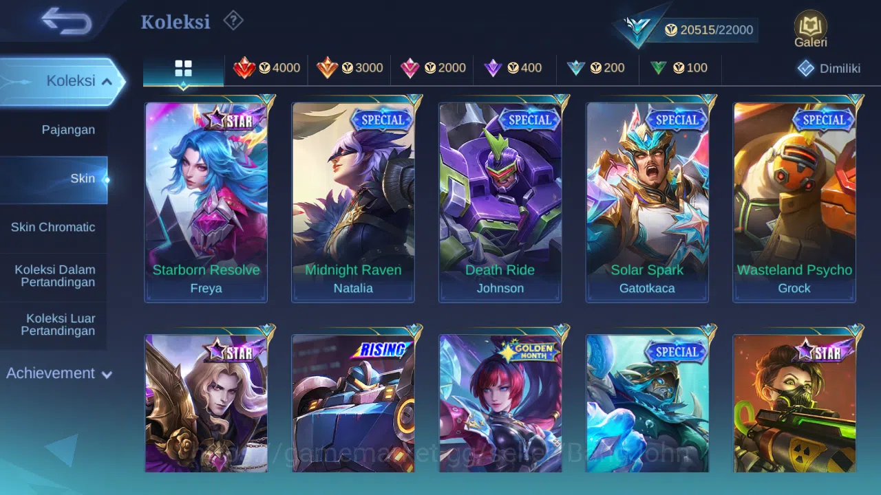 Mobile Legends: Bang Bang Accounts Hero 63 Skin 109 | Zodiac Lance | Stunt Brody | Li image 5