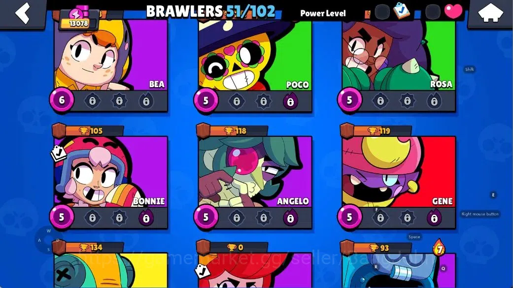Brawl Stars Accounts Android|13078 Thropy|51 Brawlers-14 Max-11 Hyperch image 10