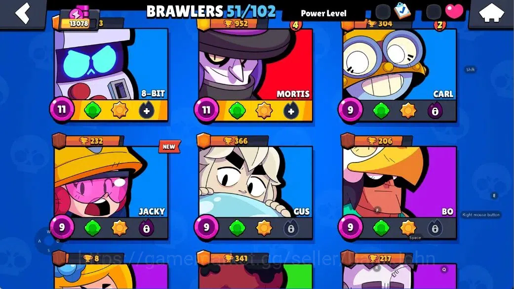 Brawl Stars Accounts Android|13078 Thropy|51 Brawlers-14 Max-11 Hyperch image 7