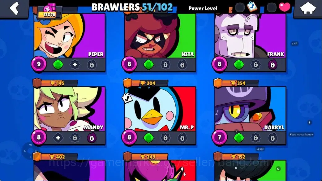 Brawl Stars Accounts Android|13078 Thropy|51 Brawlers-14 Max-11 Hyperch image 8
