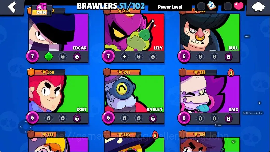 Brawl Stars Accounts Android|13078 Thropy|51 Brawlers-14 Max-11 Hyperch image 9