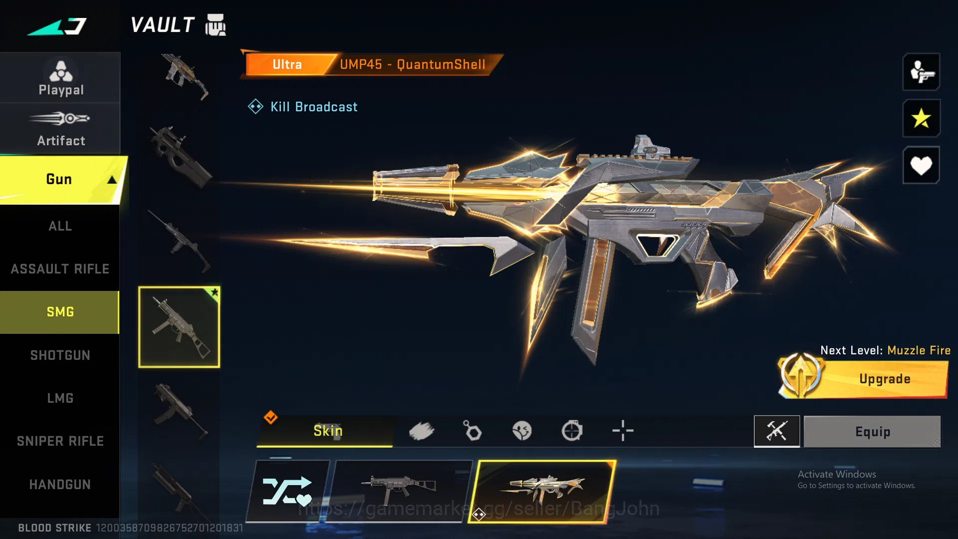 Blood Strike Accounts Others Polosan Ultra UMP+Ran | Change Name |  BS241B 2