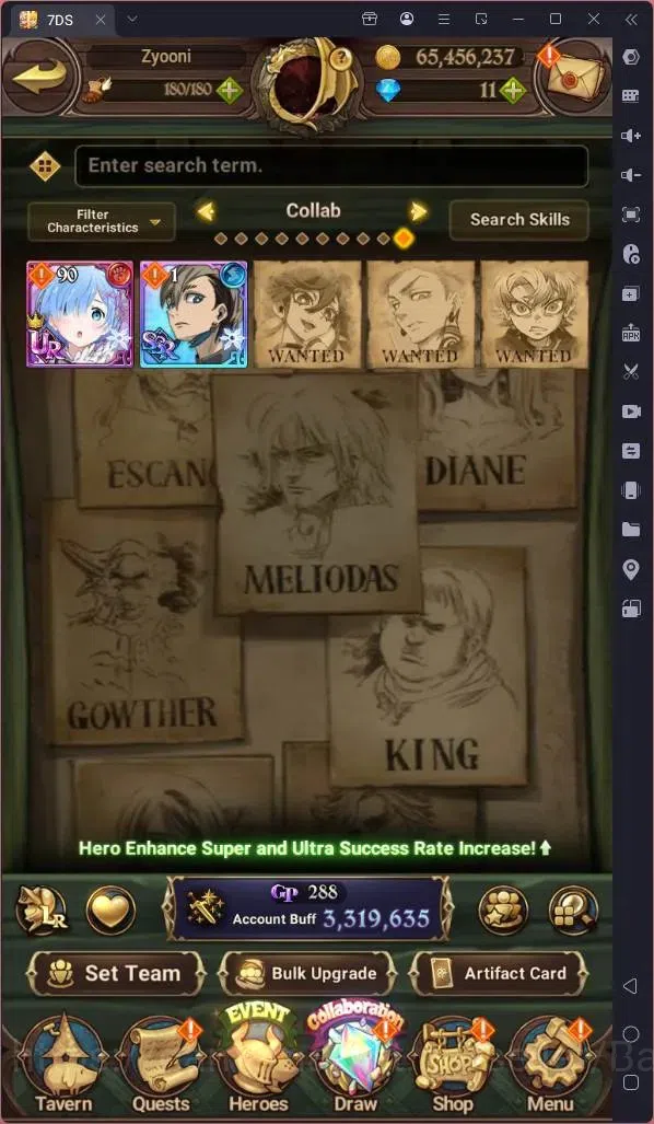 The Seven Deadly Sins: Grand Cross Accounts Endgame ASIA |3.3M Power|LR Meliodas 3/6|UR Menor 1/6,Skuld 1/6,ODK 1/6,Meliza 5