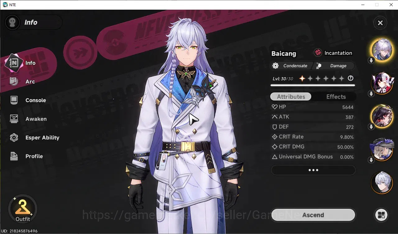 Neverness to Everness Accounts GLOBAL SEA|HL 15|6 SSR Lacrimosa,Hotori,Baicang,Ji image 5